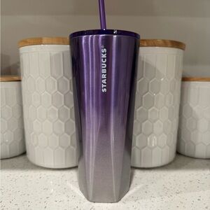 Starbucks Gradient Purple and Silver Tumbler